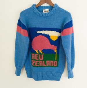 Babo New Zealand Kiwi Bird Vintage Sweater Size Medium